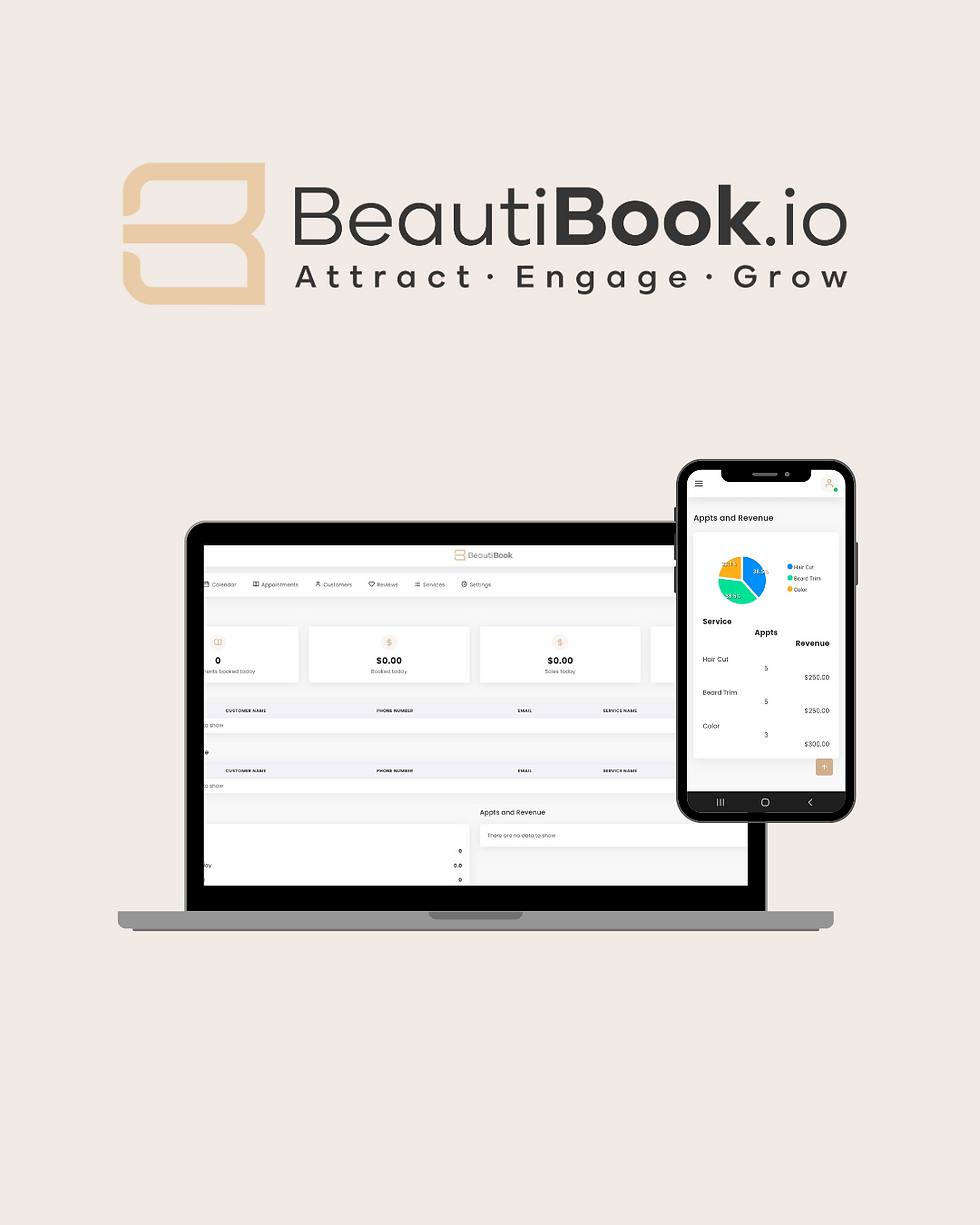 Close-up of a laptop screen showing a booking dashboard