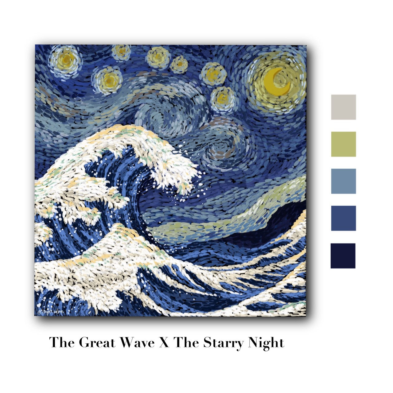 Great Wave X Starry Night | Canvas Print