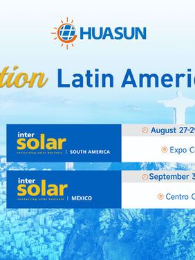 Huasun Energy mostrará los productos solares de heterounión de las series G12 y G12R en Intersolar South America y Mexico 2024