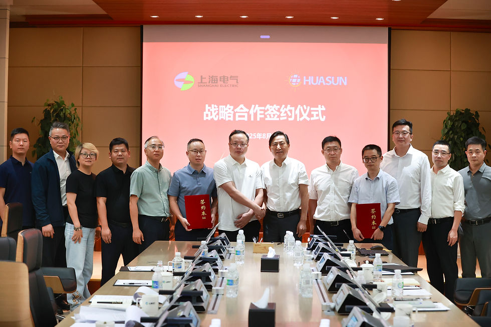 Huasun Energy e Shanghai Electric firmam aliança estratégica para acelerar avanço global do HJT