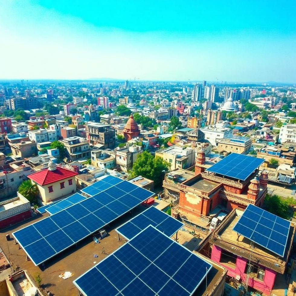 Energia Solar Fotovoltaica em Telhados: Oportunidades em Cidades Indianas Poluídas