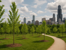 Chicago avança rumo a uma nova paisagem urbana com 90% da meta de plantio já concluída