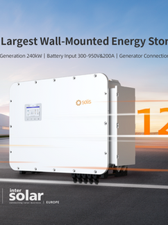Solis Celebra 20º Aniversário com Lançamento do maior inversor híbrido wall-mounted do mundo na Intersolar Europe