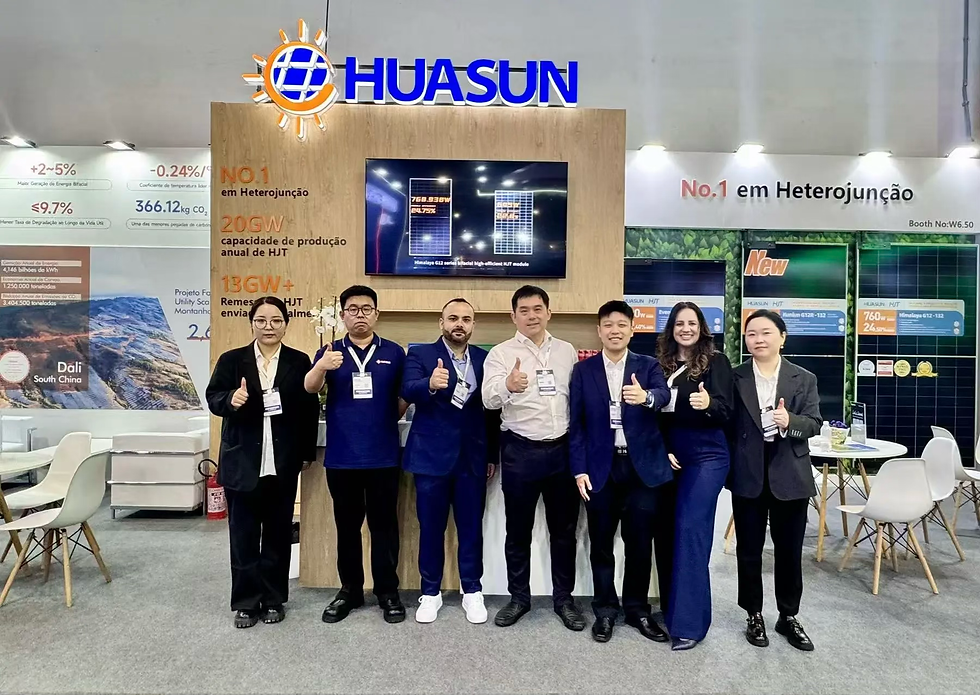 Huasun apresenta novos módulos HJT de alta eficiência para o Brasil na Intersolar South America 2025