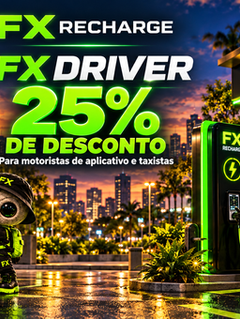 FX Recharge anuncia 25% de desconto para motoristas de aplicativo e taxistas