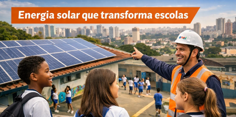 Enel e EDP impulsionam energia solar em escolas e organizações sociais com mais de R$ 4,4 mi em investimentos