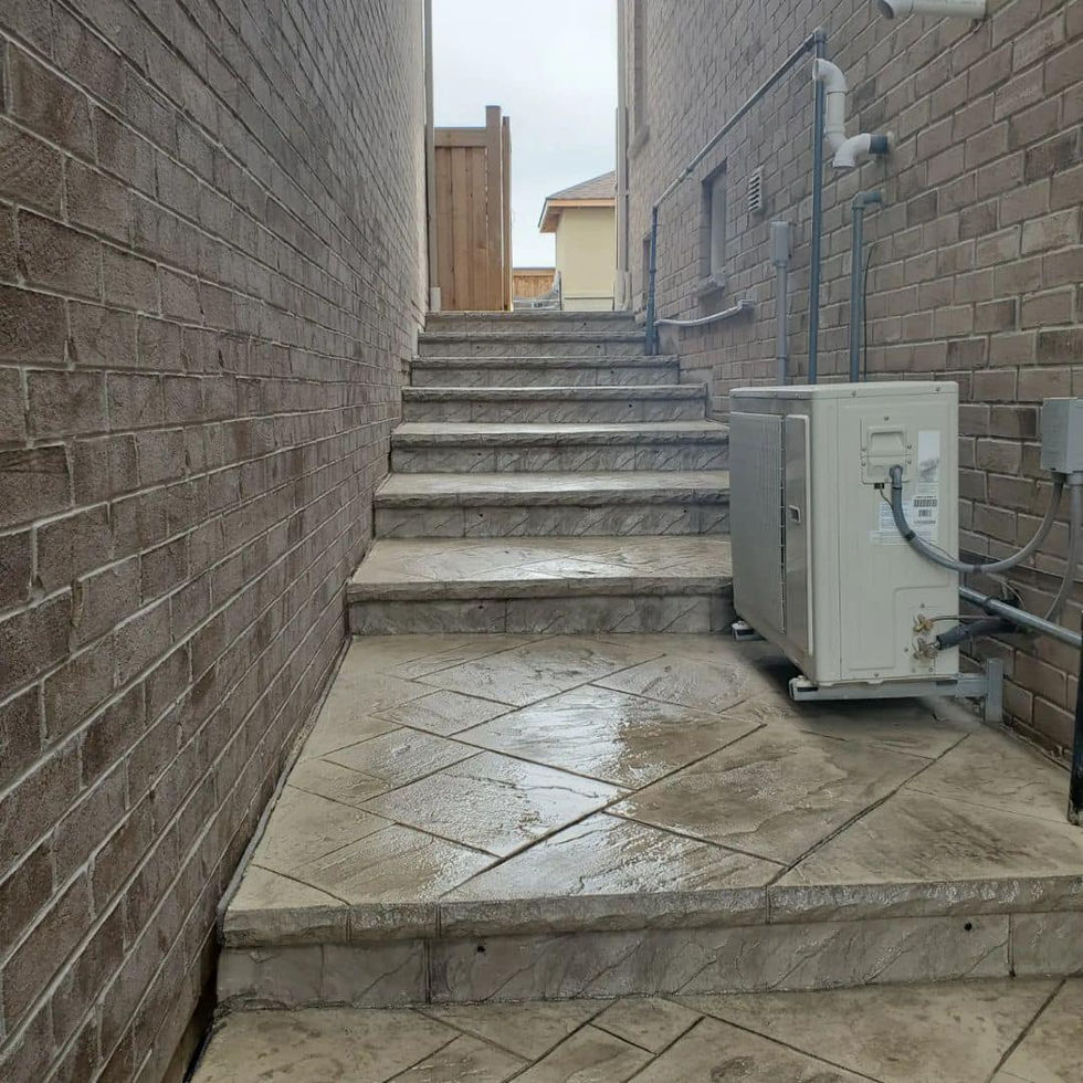 stamped bullnose steps