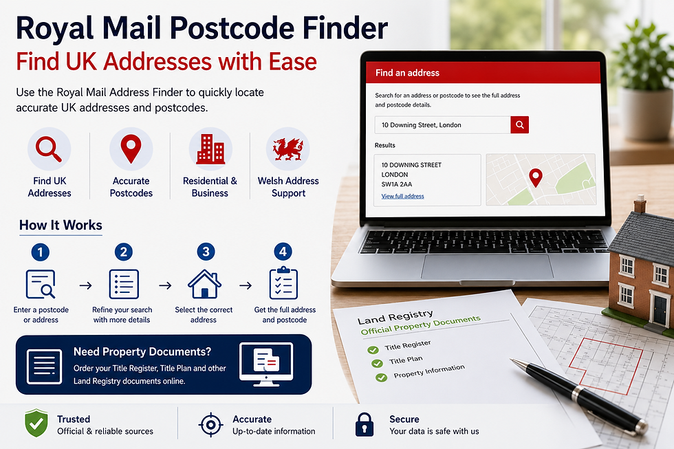 UK postcode finder Royal Mail