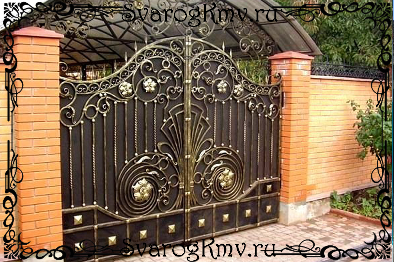 Самые красивые кованые ворота