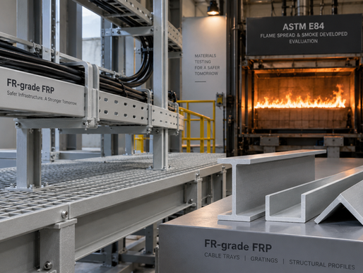 ASTM E84 Class Comparison table showing three fire performance classifications — Class A with Flame Spread Index 0 to 25 and Smoke Developed Index 450 or below for hospitals schools assembly halls and means of escape routes, Class B with FSI 26 to 75 for commercial buildings industrial facilities and enclosed process areas, and Class C with FSI 76 to 200 for residential and lower-risk occupancies — the surface burning characteristics standard used to assess interior finish materials under the International Building Code and NFPA 101 Life Safety Code