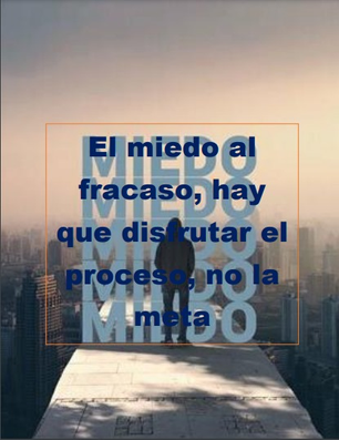 El miedo al fracaso, hay que disfrutar el proceso, no la meta