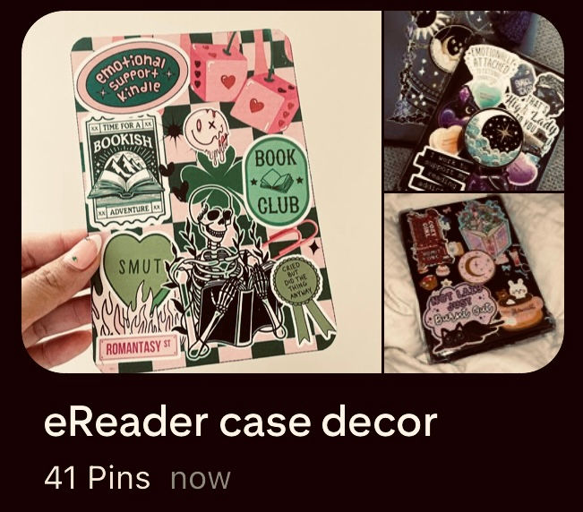 screenshot of a Pinterest page about eReaders