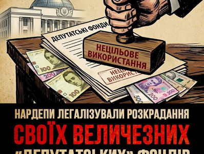 Нардепи проштовхнули зміни до законодавства, які дозволять їм не звітувати за використання "депутатських" коштів та фактично легалізують їхнє розкрадання!