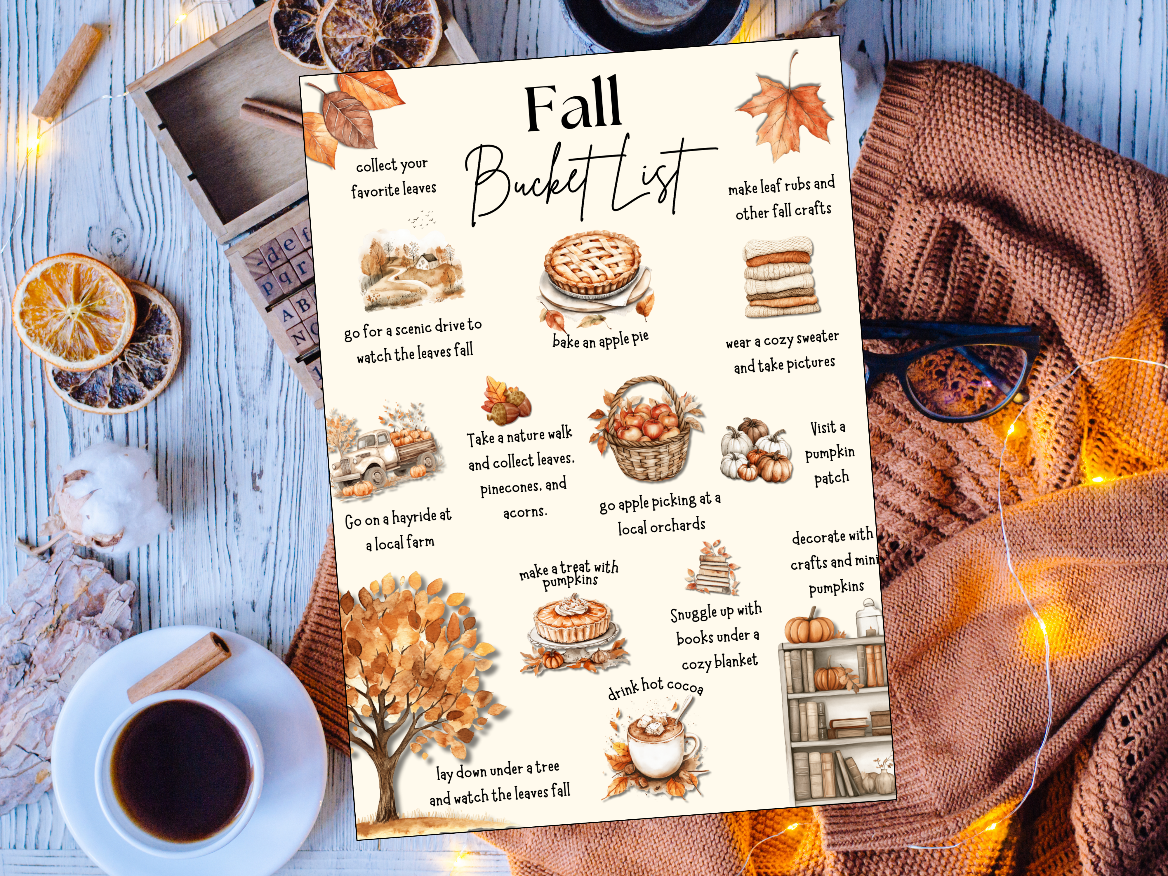 Fall Bucket List Unit