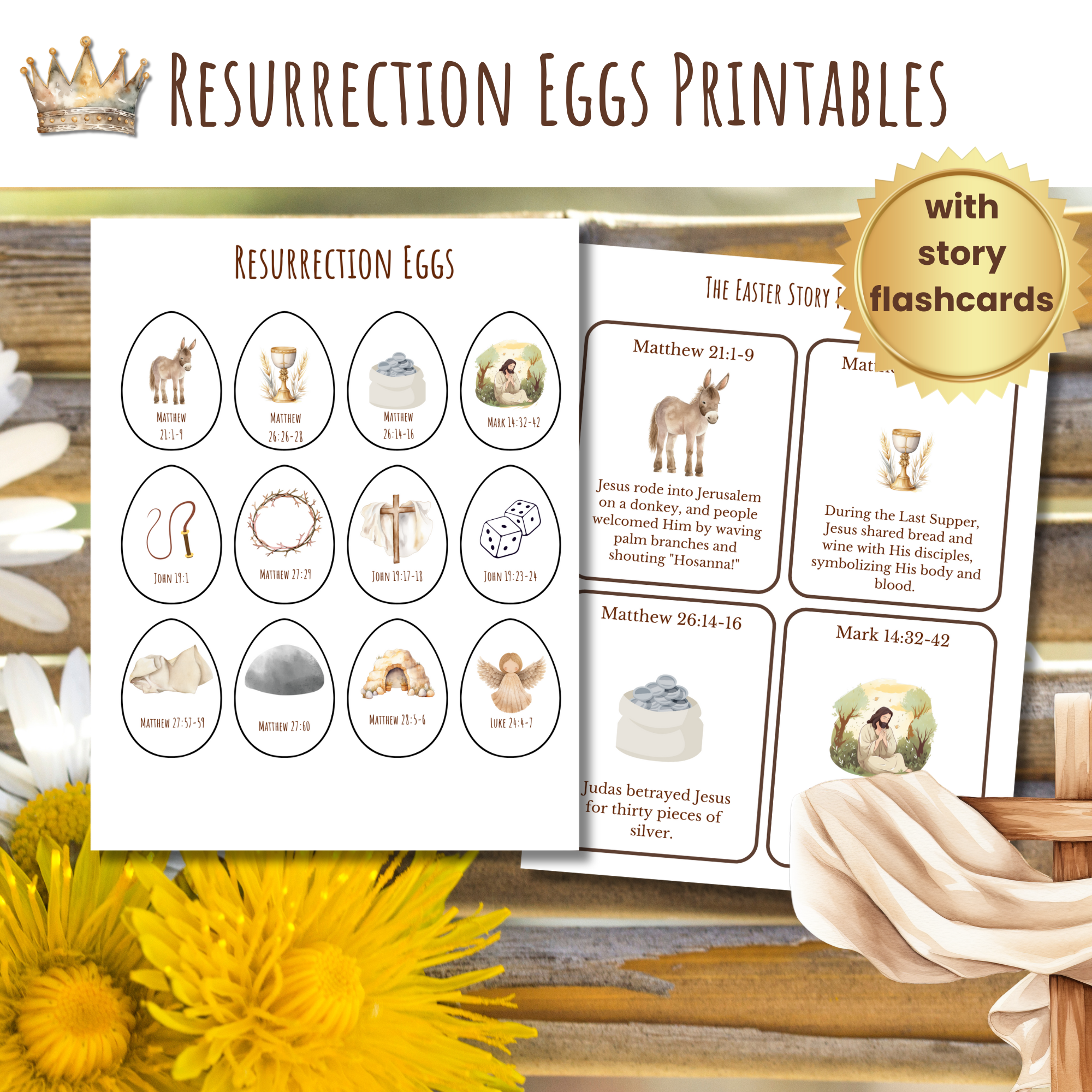 Resurrection Eggs, Easter Story Printables, Holy Week Activities,