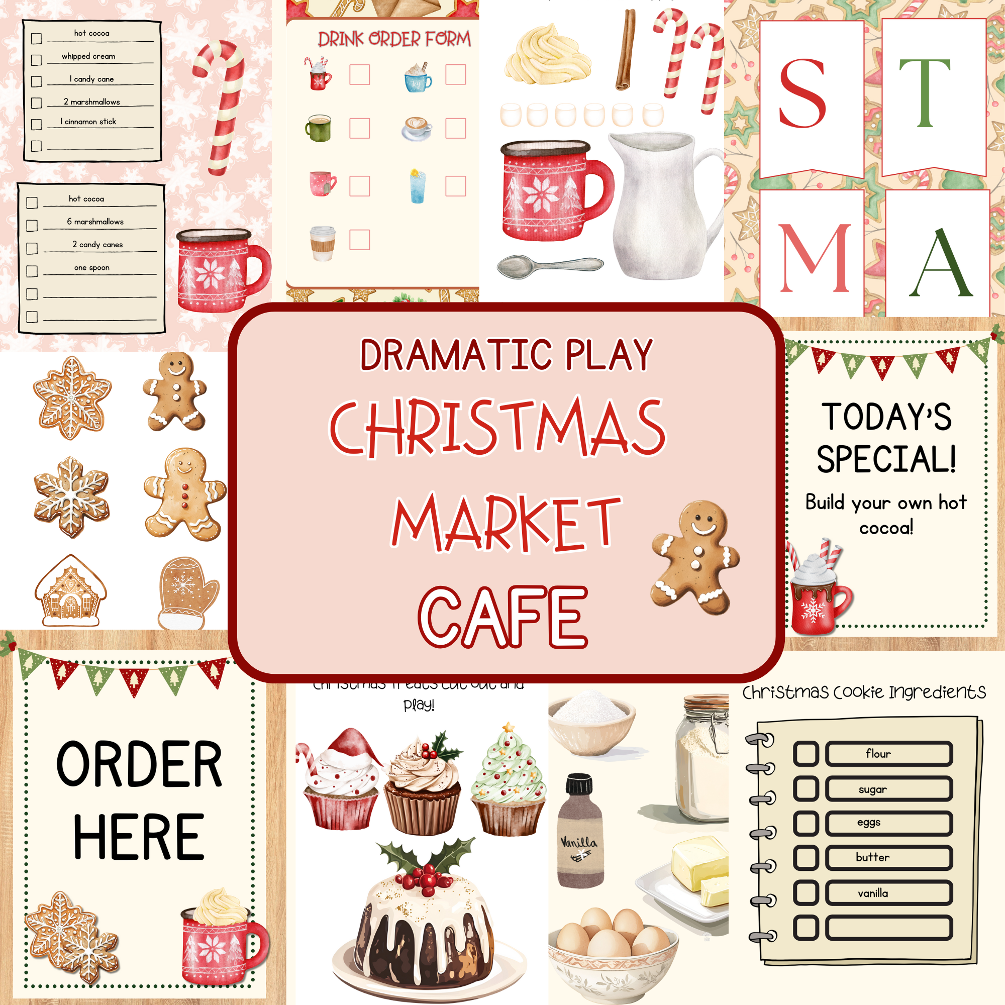 Dramatic Play Christmas Cafe