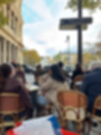 People watching as the sun sets.