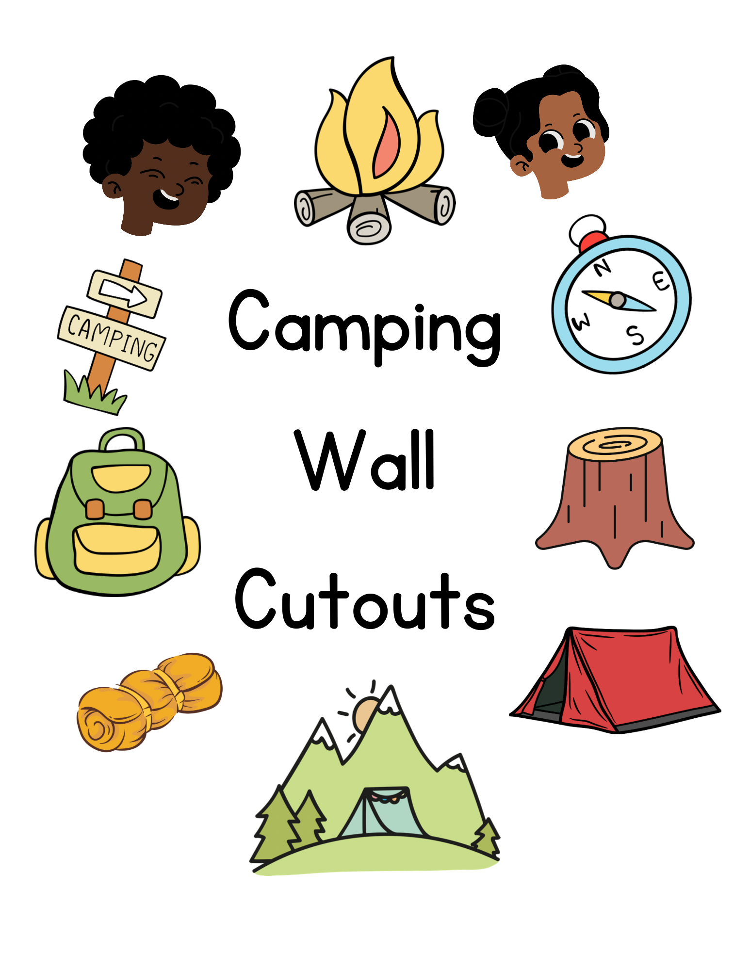 25 Camping Wall Cutouts PDF