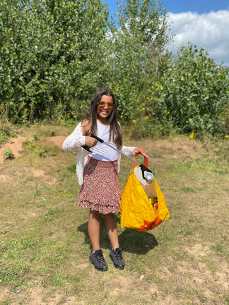 Some litter picking whilst chatting