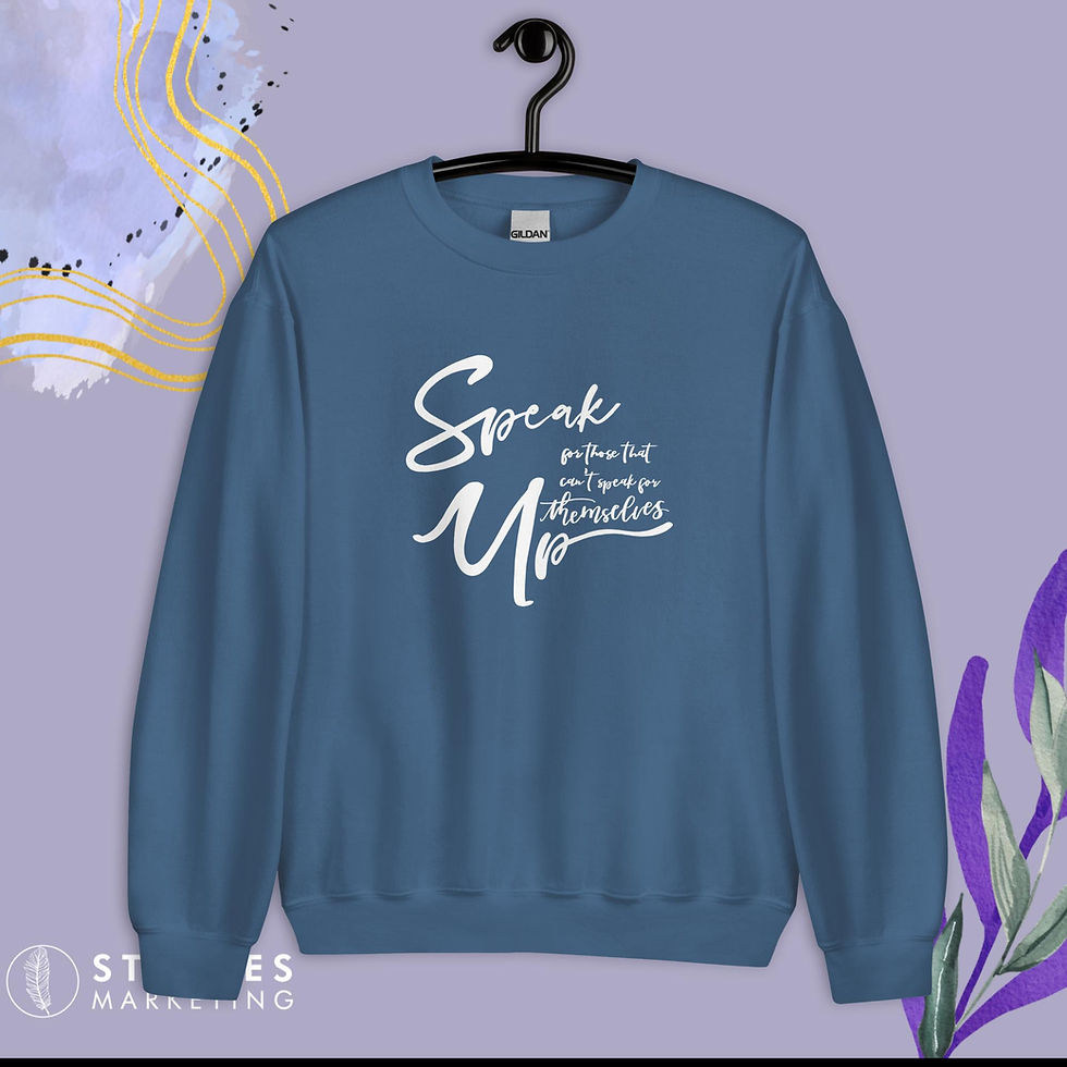 Thumbnail: Speak Up Unisex Sweatshirt (White Writing)