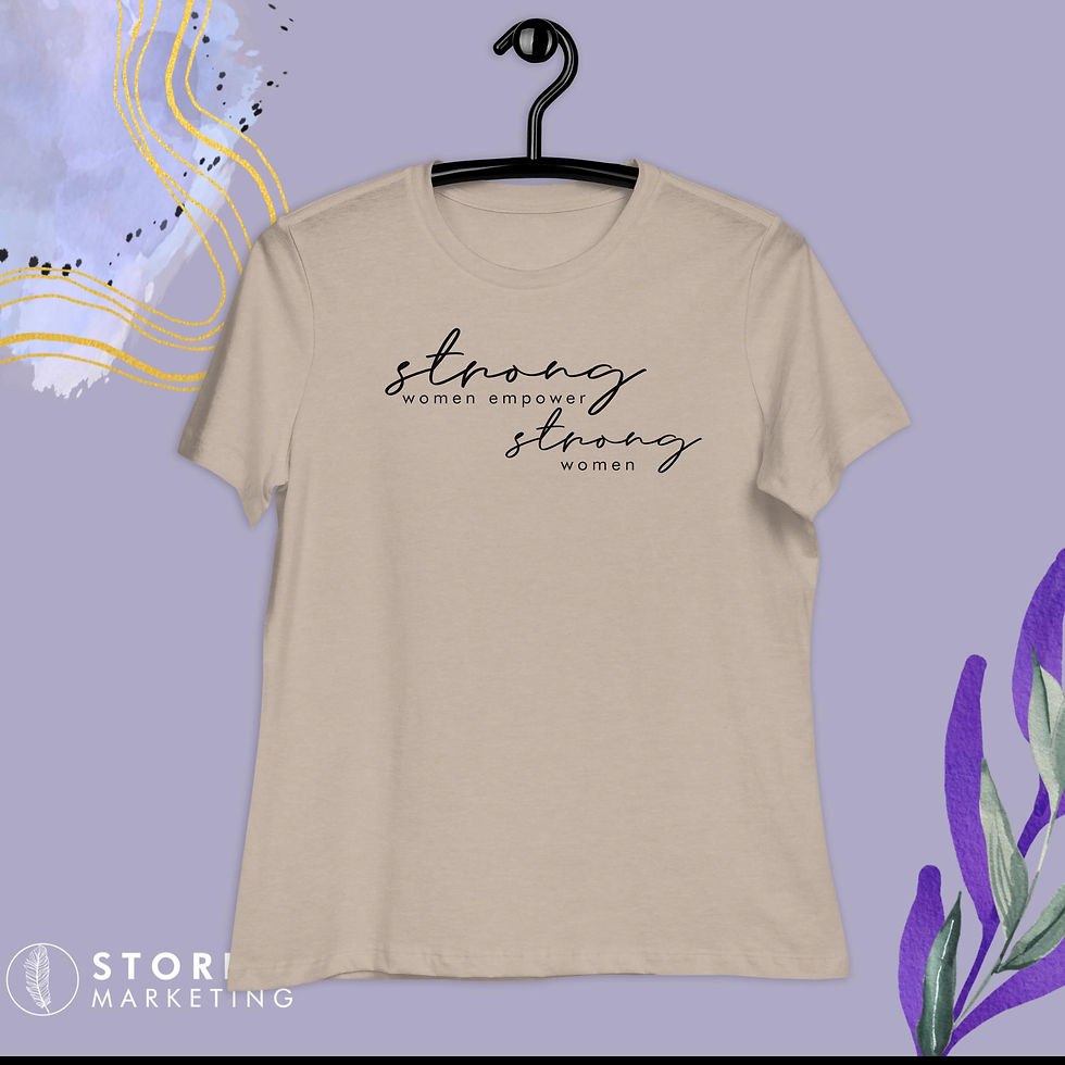 Thumbnail: Strong Women Women's T-Shirt (Black Writing)