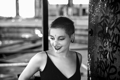 Black and white