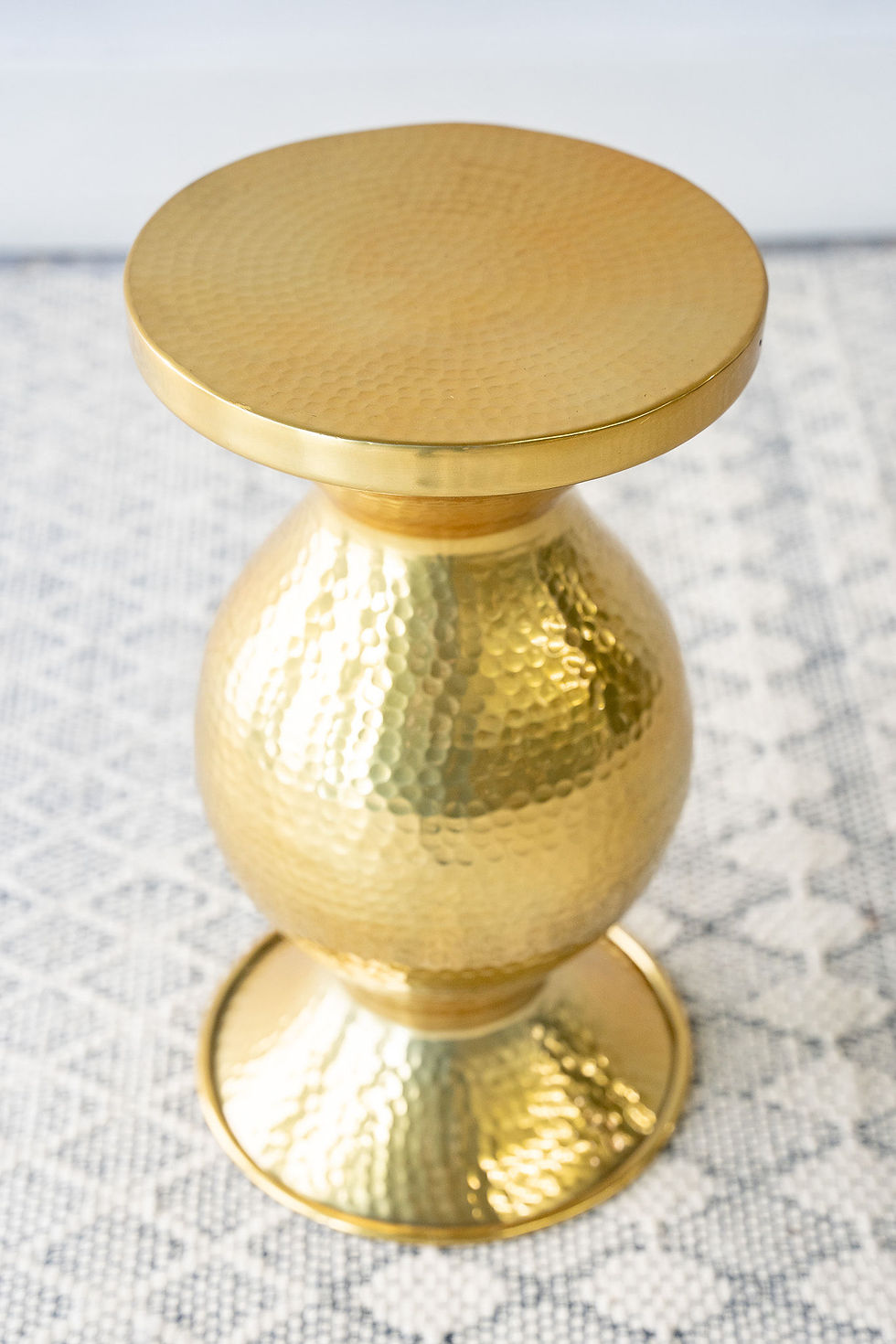 Shiny Gold hammered Accent Table