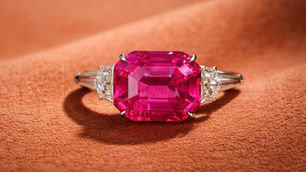 Exquisite "Jedi" spinel from Mahenge, Tanzania. Masterfully set in a ring by Caram craftsmen