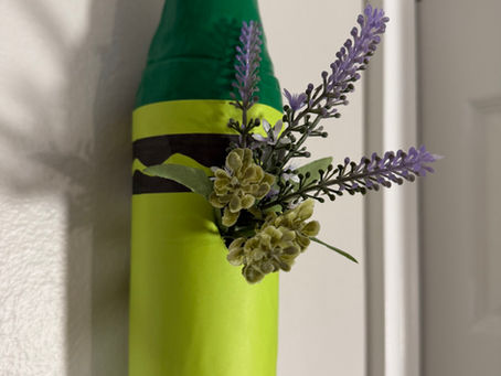 Crayola Air-Dry Clay, Part 2: Finishing the Crayon-Shaped Wall Pocket