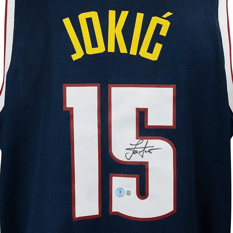 Miniature : Maillot NBA Denver Nuggets 2023 Icon swingman signé par Nikola Jokic