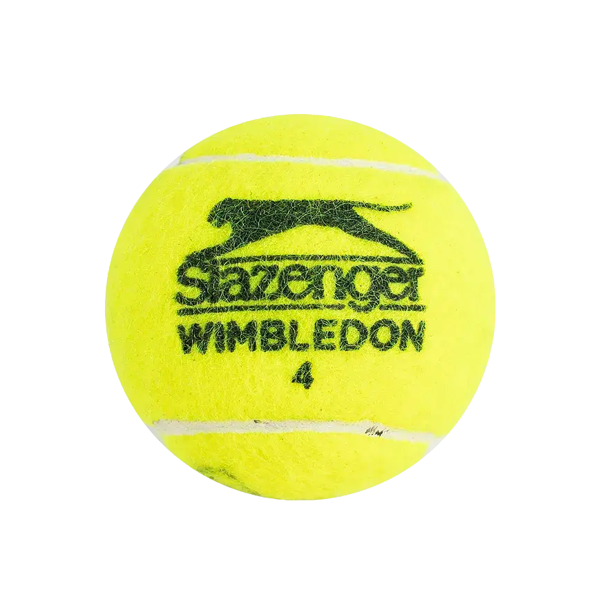 Miniature : Balle tennis Slazenger Wimbledon signée par John McEnroe et sous vitrine