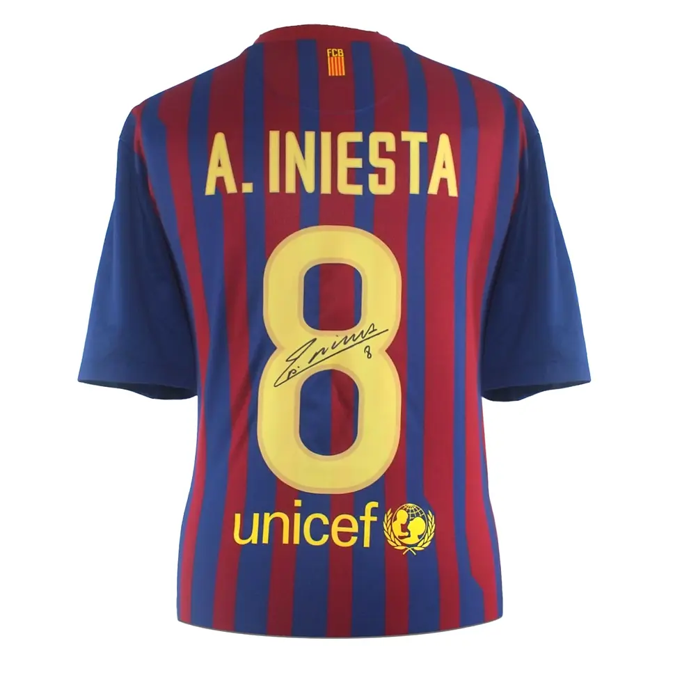 Miniature : Maillot FC Barcelone 2012 signé par Andres Iniesta et encadré