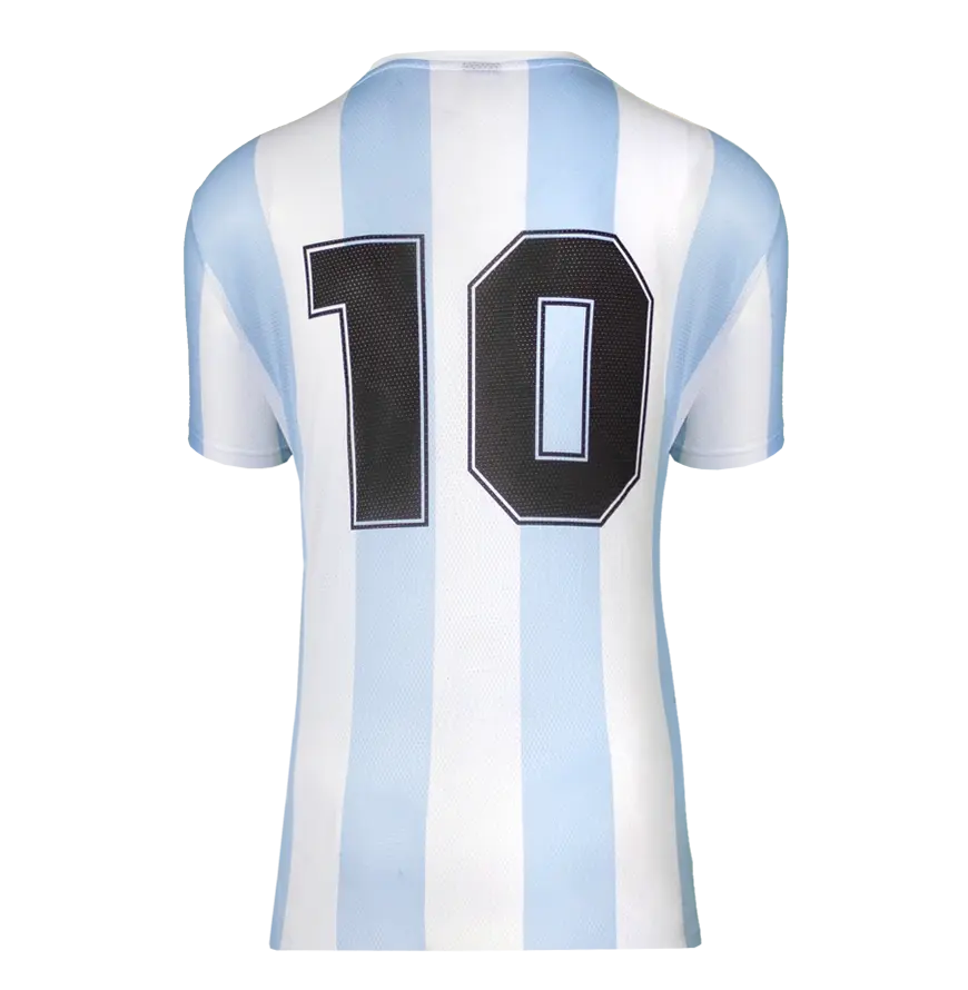 Miniature : Maillot Argentine 1986 signé par Diego Maradona et encadré