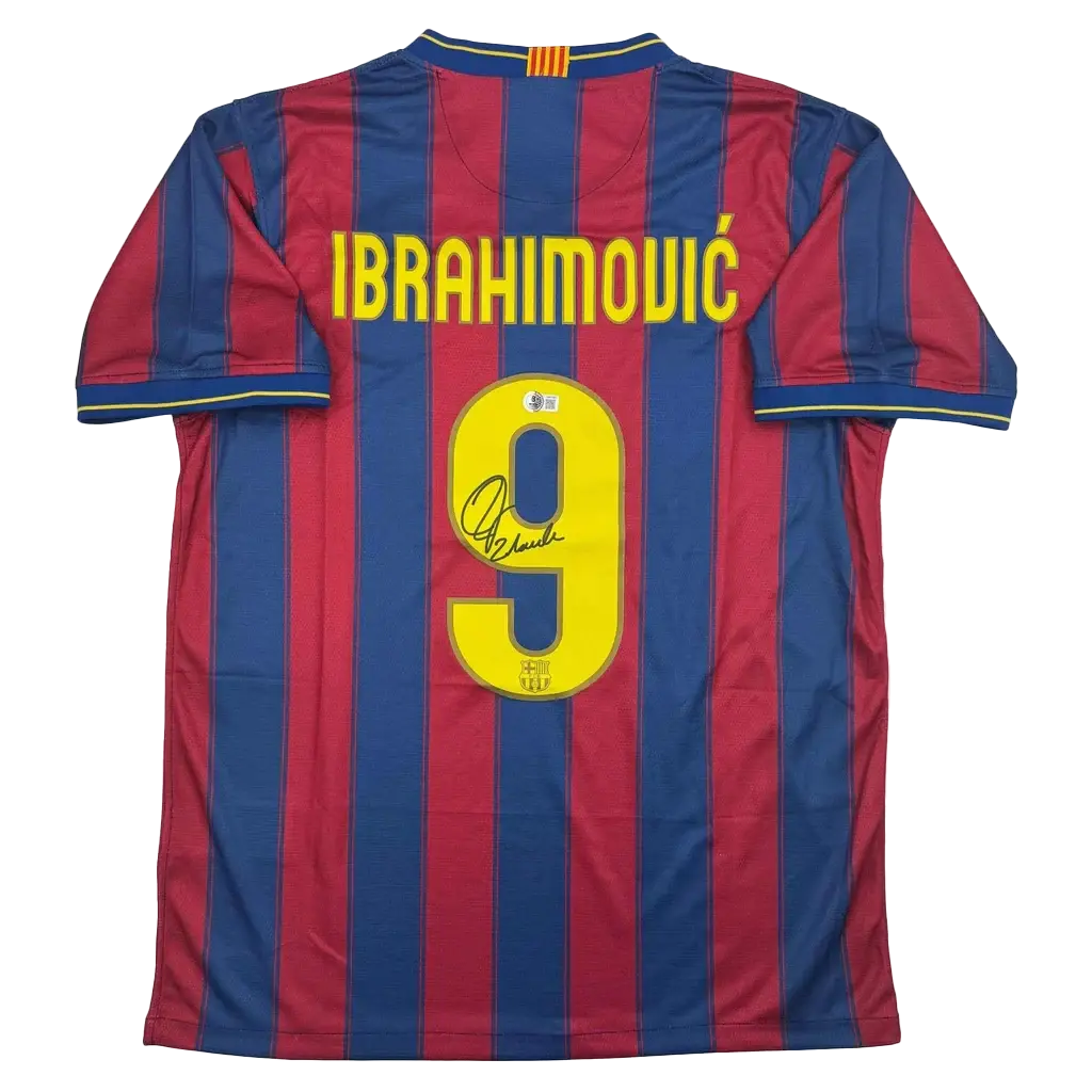 Maillot FC Barcelone 2010 signé par Zlatan Ibrahimovic