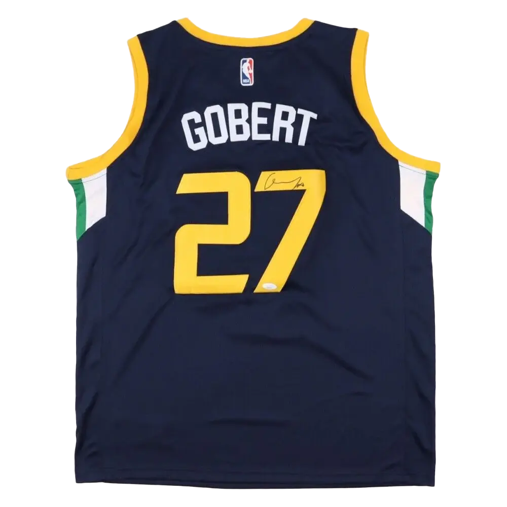 Maillot basket NBA Utah Jazz 2021 Icon replica signé par Rudy Gobert