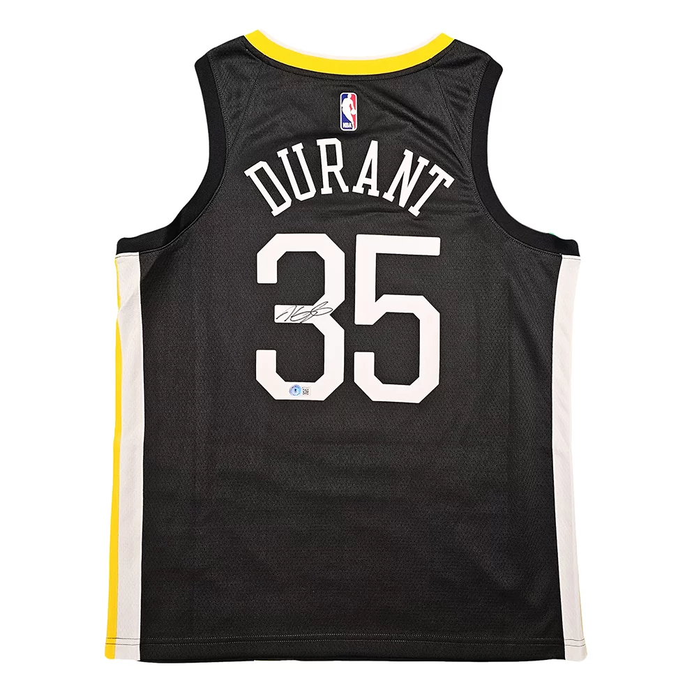 Maillot NBA Golden State Warriors 2018 Statement swingman signé par Kevin Durant