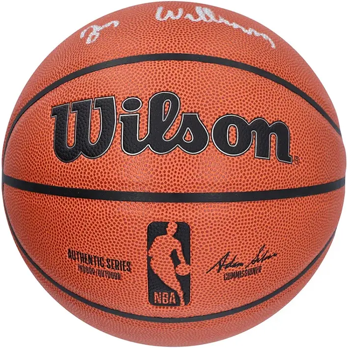 Miniature : Ballon basket NBA Wilson Authentic I/O signé par Zion Williamson