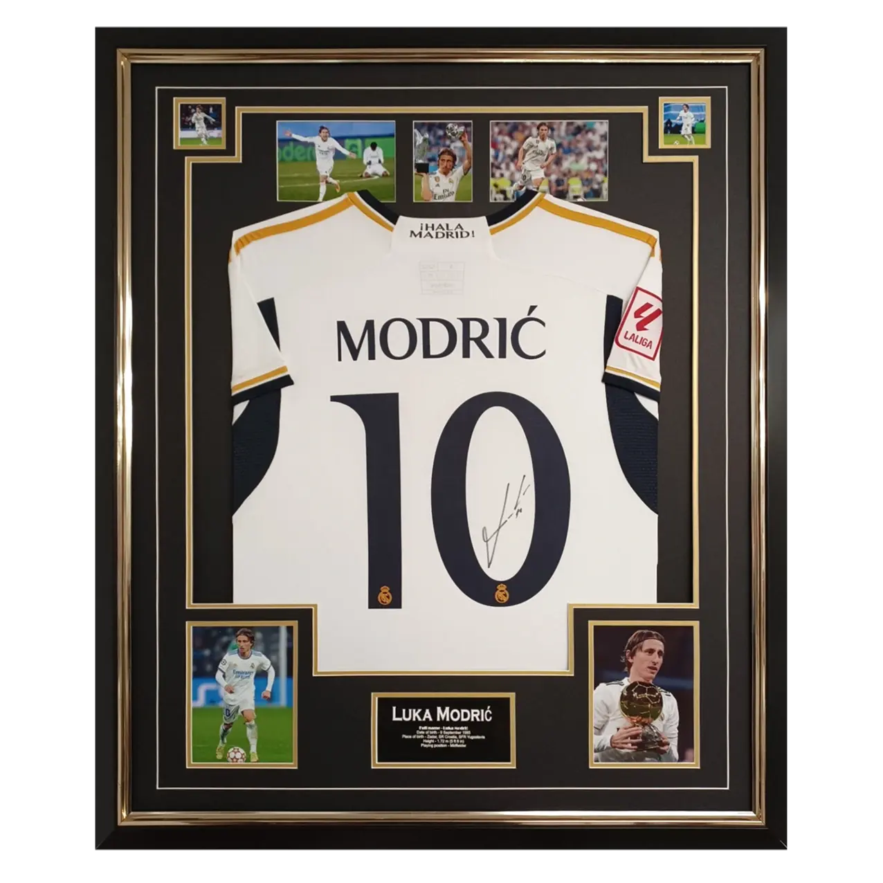 Maillot Real Madrid 2024 signé par Luka Modric et encadré