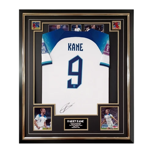 Maillot De Football Autographié Et Encadré Harry Kane (Bayern) - Certifié Obtenu Personnellement - Angleterre