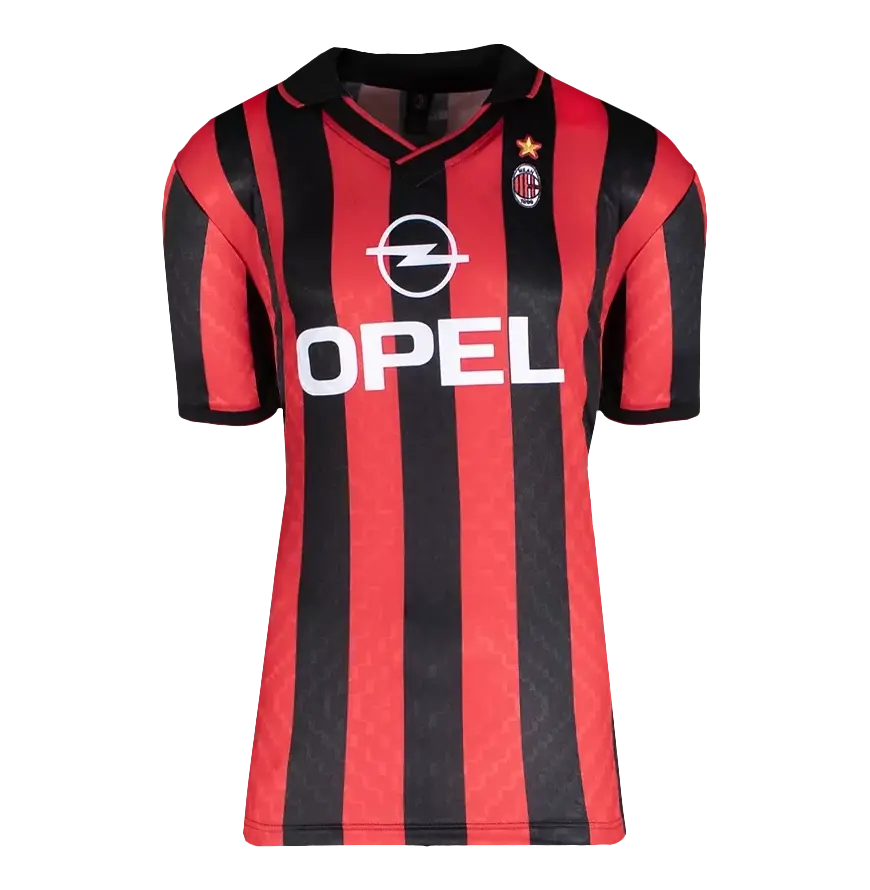 Miniature : Maillot retro AC Milan signé par Zlatan Ibrahimovic et encadré UEFA Officiel