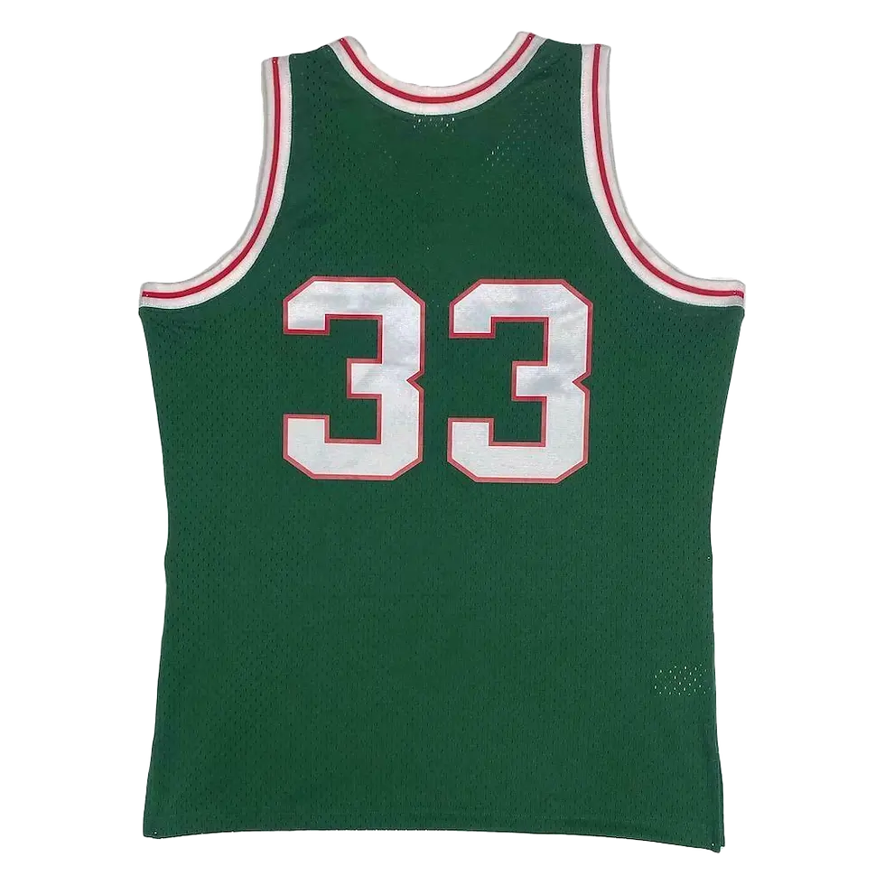 Miniature : Maillot NBA Milwaukee Bucks 1971 Away swingman signé & dédicacé par Abdul Jabbar