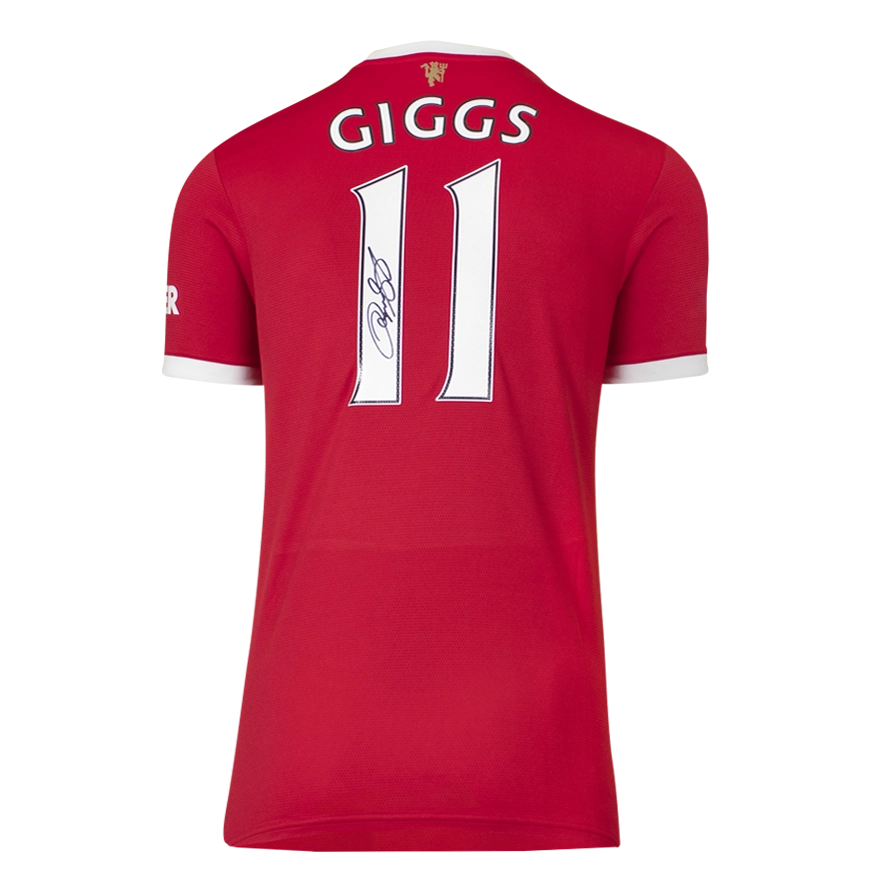 Thumbnail: Maillot Manchester United moderne signé par Ryan Giggs et encadré