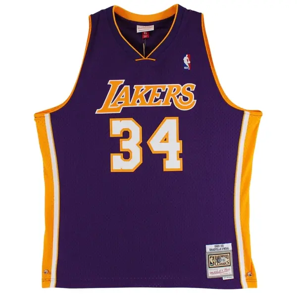 Miniature : Maillot NBA Los Angeles Lakers 2000 Alternate swingman signé Shaquille O'Neal