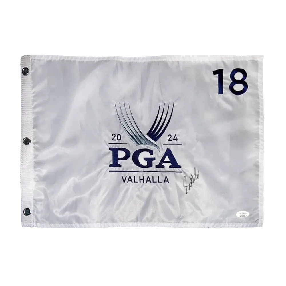 Drapeau golf Championnat PGA 2024 signé par Scottie Scheffler