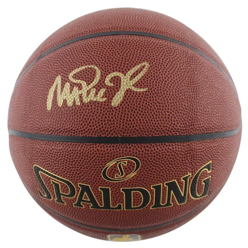 Ballon basket NBA Spalding ZI/O Excel signé par Magic Johnson LCS