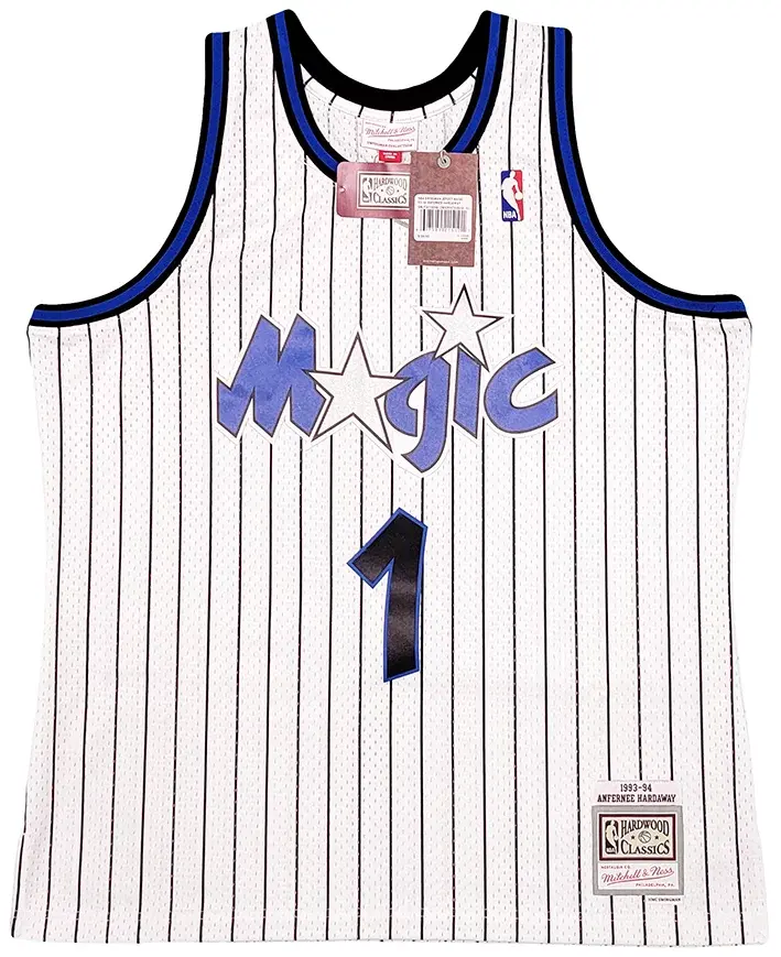 Miniature : Maillot basket NBA Orlando Magic 1994 Home swingman signé par Penny Hardaway