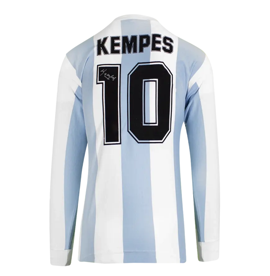 Miniature : Maillot Argentine 1978 signé par Mario Kempes et encadré FIFA Officiel