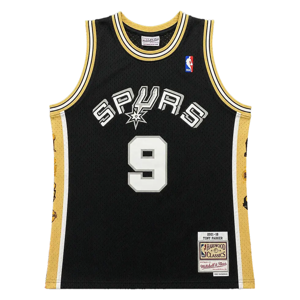Miniature : Maillot San Antonio Spurs Carrière swingman signé et dédicacé par Tony Parker