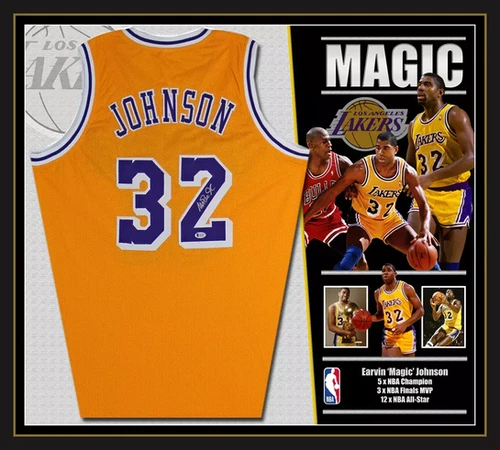 Maillot basket NBA Los Angeles Lakers 1985 Away replica signé