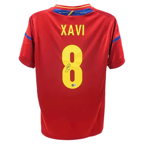 Exclusive Memorabilia Maillot Espagne 2014-15 signé par Xavi Hernandez. Encadré Exclusive Memorabilia Maillot Espagne 2014-15 signé par Xavi Hernandez. Encadré